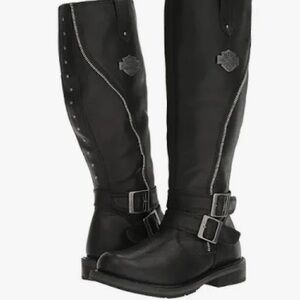 Harley-Davidson® Women's Sennett 15.5" Black Motorcycle Boots Size 8.5M